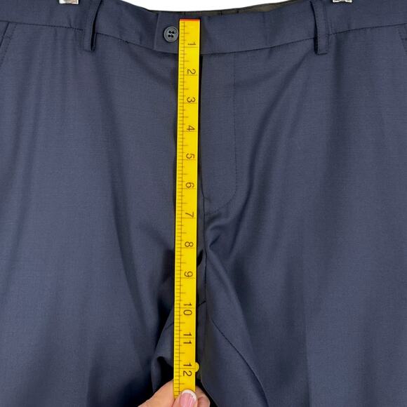 Pineapple Palaka Navy‎ Blue Button Zip Belt Loops Flat Front Pants 32 x 29 - Picture 5 of 6